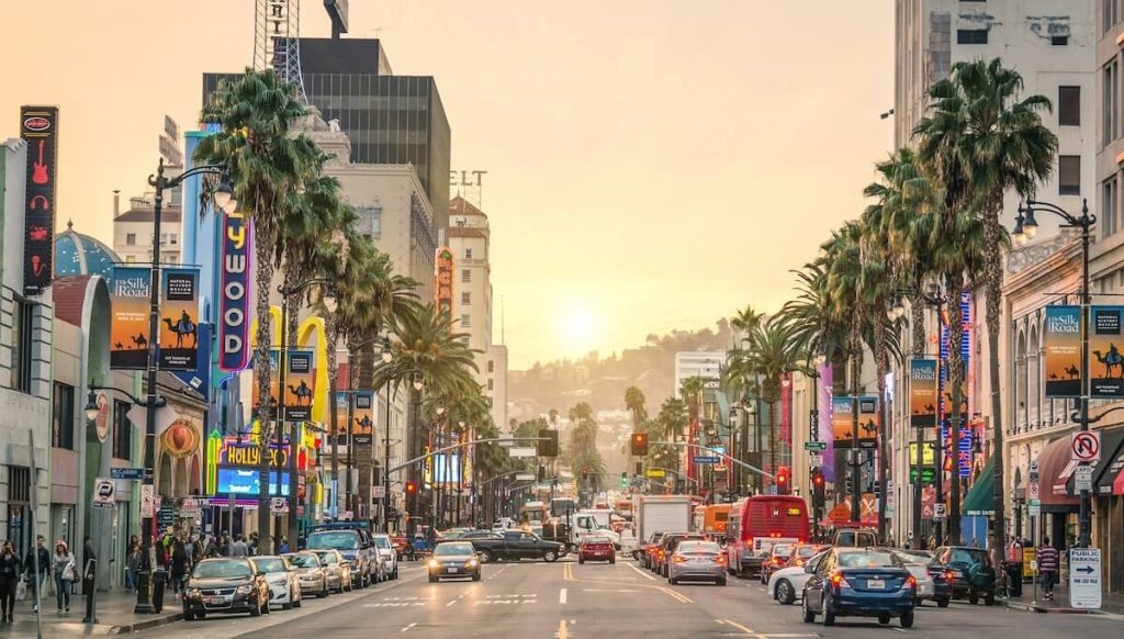 streets of Los Angeles, California
